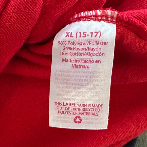 Terry Romper in Brilliant Red & Navy from No Boundaries Juniors’ XL (15-17) - Picture 11 of 13